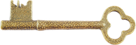 Cutout of Gold Key